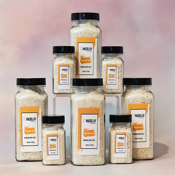 Oatmeal Milk & Honey Foaming Bath Salt - Madeluv